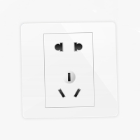 86型墙壁插座 电源五孔开关插座二三插5孔面板 10A 2个