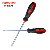 科信（kexin）橡胶柄十字螺丝批 磁性十字螺丝刀 起子改锥 6*150mm KX216150 1盒（12支/盒）