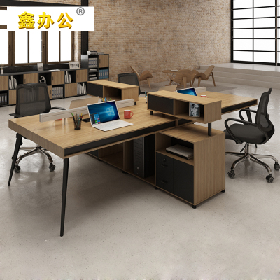 鑫办公 办公桌椅组合简约现代2/4四人电脑桌屏风办工桌椅创意员工职员桌