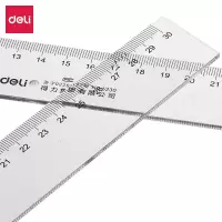 得力(deli) 6230 30cm 塑料办公通用直尺 办公学生绘图制图刻度塑料直尺(一把装)