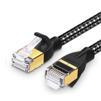 绿联 NW117 六类纯铜屏蔽网线 带编织 黑色 1米 50351