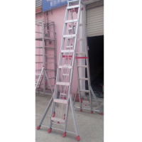 揽月牌 双侧铝合金抽拉梯子 3米升6米 6米的人字升降