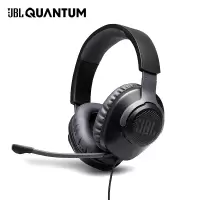 JBL QUANTUM100 头戴式游戏耳机电竞耳麦 有线电脑耳机带麦克风话筒 绝地求生吃鸡耳麦黑色