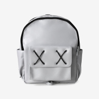 范克(VENQUE)Cross Elle新款皮革质感时尚双肩女生背包 浅灰色 随单寄送HELLOKITTY限量款保温杯一