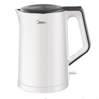 美的(Midea) MK-SH15Colour102电水壶养生壶304不锈钢1.5L无缝内胆双重防烫 珍珠白