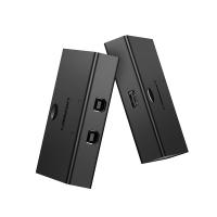 绿联打印机共享器2口切换器一分二转usb两台电脑鼠标键盘共用一台打印机共享器2进1出分线器数据线