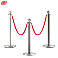 谋福 CNMF 8253 礼宾柱围栏 一米线护栏杆 机场栏杆座隔离带警戒线 可定制logo(不锈钢立柱1根 不含挂绳)①