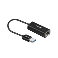 联想(Lenovo)A518 USB转RJ45网线接口连接器 USB转有线网卡网口 黑色