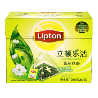 立顿Lipton 茉莉花茶 乐活三角茶包袋泡茶叶1.8g*20包 36g/盒