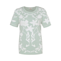 鄂尔多斯ERDOS 春夏圆领提花女士短袖T恤