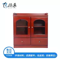 标采 办公家具 木质茶水柜 现代中式油漆办公柜办公矮柜油漆 多功能办公矮柜