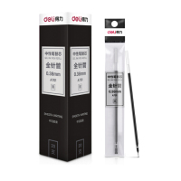 得力 中性笔芯水笔芯黑0.38中性笔