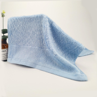 众相宜竹节纱素色缎档方巾蓝色34*34cm