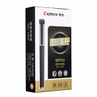 齐心(COMIX)中性笔 大容量水性笔 签字笔 黑色水笔12支装 GP310 0.5mm 黑色
