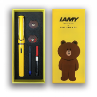 凌美(LAMY)Safari-狩猎者 黄色小熊套盒 钢笔 墨囊 吸墨器 小饰品 套装 单套价
