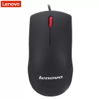 联想(Lenovo) M120 大红点有线光学鼠标 黑色