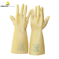代尔塔/DELTAPLUS 207002 乳胶10KV电工绝缘手套 9码 1副/袋