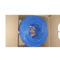 宇益 超五类 网线 非屏蔽CAT5E无氧铜工程级百兆网线电脑宽带双绞线 305米/箱 灰蓝两色随机