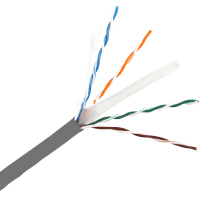 宇益 六类 网线工程线 千兆网络布线电脑宽带非屏蔽双绞线无氧铜网线 305米/箱 灰蓝两色随机