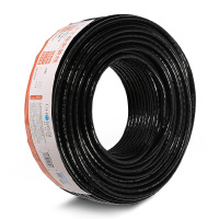 秋叶原（CHOSEAL）超五类网线 非屏蔽 防水抗晒耐寒 高速 国标纯铜 室外专用网线 黑色 200米 LDN7771A