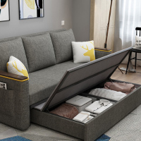 企购优品 沙发床可折叠双人1.1米环保椰棕储物款