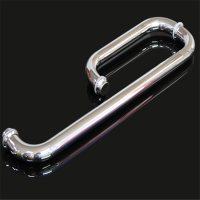 AN 尺寸25*250*450玻璃门浴室拉手不锈钢304亮光淋浴房把手(10个起拍)