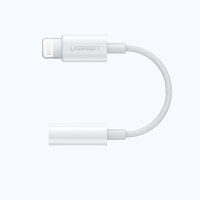 绿联 US212 Lightning公转3.5mm母音频转接线 白色 30759