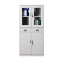 铁皮文件柜档案柜(四门双层带抽屉)850*390*1800