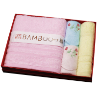 竹纤维浴巾毛巾礼盒套装(盒)