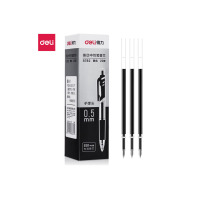 得力(deli)0.5mm按动中性笔芯替芯 S01 K35用 黑色子蛋头20支盒
