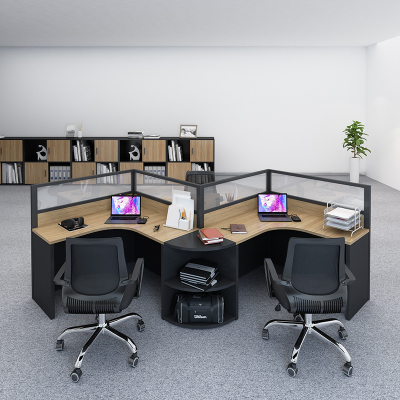鑫办公 员工桌椅组合3/69人位创意办公桌职员工作位简约屏风卡座家具转角