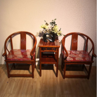 实木圈椅(含棕坐垫)CY-QY001 55*44*42/85 花梨色
