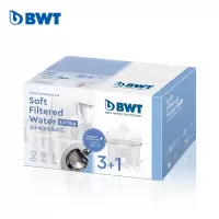 倍世(BWT)滤水壶滤芯第四代去水垢加强款滤芯3+1只装净水壶滤芯 家用净水壶滤芯 德国原装进口滤芯