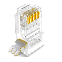 百刻 RJ45-6超六类水晶头 白色100个/件 (单位:件)