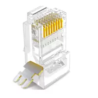 百刻 RJ45-6超六类水晶头 白色100个/件 (单位:件)
