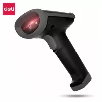 得力 DELI 14950W 无线 二维码扫描枪 黑色