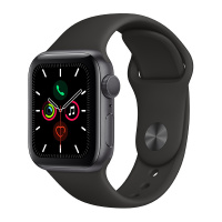 Apple Watch Series5 44毫米h(GPS款 深空灰色铝金属表壳 黑色运动型表带)