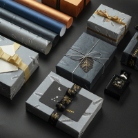 包装纸 节日礼物包装纸ins风创意礼品礼盒包装纸材料大尺寸 超大羽毛包装纸 霓幻蓝羽毛109*78cm