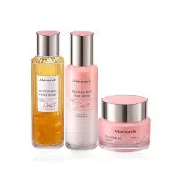 梦妆(Mamonde)蔷薇盈润澎弹水乳霜套装精粹水150ml+精粹乳125ml+精粹霜50ml舒缓补水 易吸收 不油腻