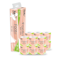 洁柔卷纸 粉Face 棉柔感4层120g卫生纸*12卷