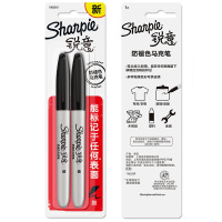 Sharpie 锐意 防褪色马克笔细黑吸塑卡片装 2CT