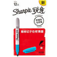 Sharpie 锐意 防褪色马克笔细松石蓝12支纸盒装