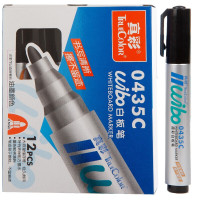 真彩 TRUECOLOR 0435C 白板笔 黑色 圆笔头 12支装