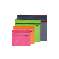 齐心 A2257 双层透气收纳袋 B6 深蓝