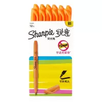 Sharpie 锐意 荧光笔窄斜笔头橙12支纸盒装
