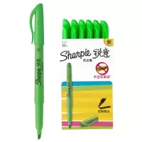 Sharpie 锐意 荧光笔窄斜笔头绿12支纸盒装