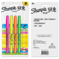 Sharpie 锐意 荧光笔窄斜笔头四色吸塑卡片装 4CT