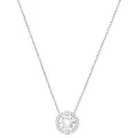 施华洛世奇(SWAROVSKI) 银色跳动的心水晶项链 女士 人造水晶 送恋人5286137