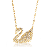 施华洛世奇(SWAROVSKI)经典金色天鹅水晶项链女士人造水晶送恋人5063921