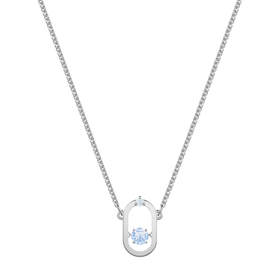 施华洛世奇(SWAROVSKI)椭圆形跳动的心水晶项链 人造水晶 送恋人 5479118